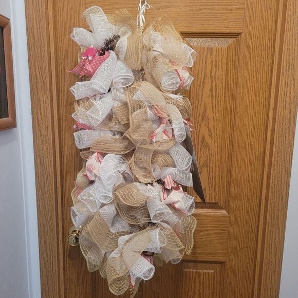 Door Wreath Pink Beautiful Welcome to Door Decorations - Picture 10 of 10